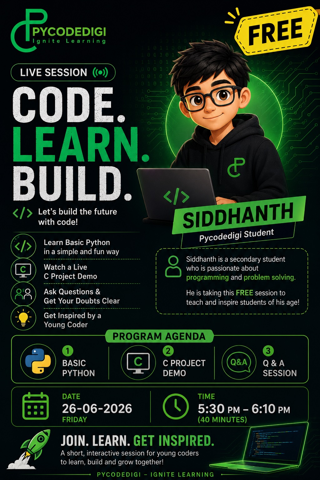 Free Python Learning Session for Students